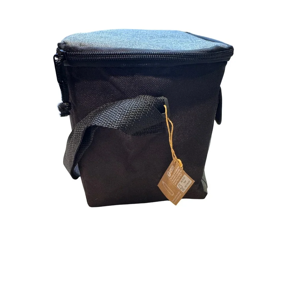 Coca-Cola Recycled Bottle Insulated Lunch Bag Cooler Heather Grey Black‎ NWT